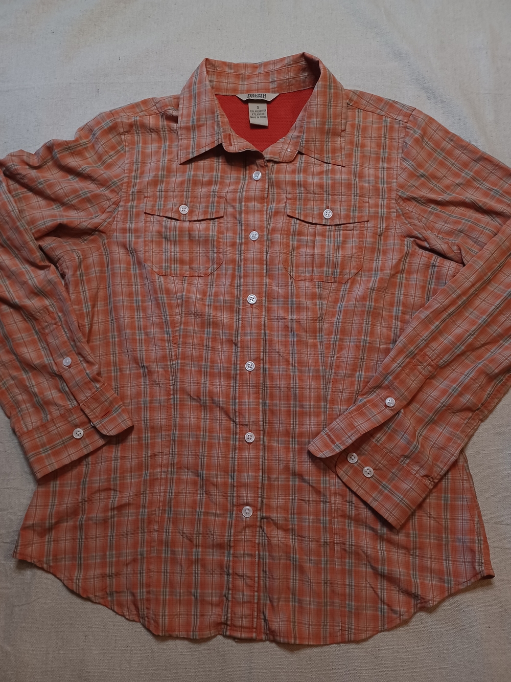 Duluth Trading Co Plaid Vented Button-Up Shirt Women's Size Small
